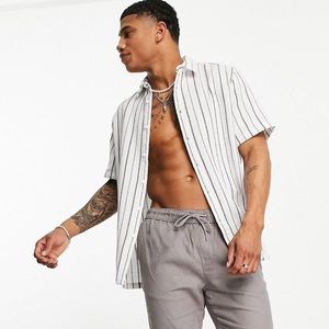 ASOS short sleeve b&w stripes (xs)